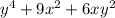 {y}^{4} + 9 {x}^{2} + 6x {y}^{2} \\