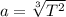 a = \sqrt[3]{T^{2} }