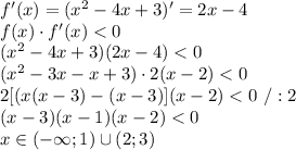 f'(x) =(x^2-4x+3)'=2x-4\\f(x)\cdot f'(x)