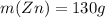 m(Zn) = 130 g