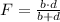 F = \frac{b \cdot d}{b+d}