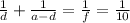 \frac{1}{d}+\frac{1}{a-d} = \frac{1}{f} = \frac{1}{10}