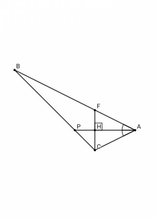 Отрезок ap- биссектриса треугольника abc. на стороне ab этого треугольника взята точка f такая, что