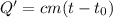 Q'=cm(t-t_{0} )