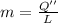 m=\frac{Q''}{L}