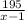 \frac{195}{x-1}