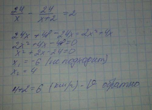 Расстояние между двумя пунктами а и в равно 24 км. велосипедист проехал это расстояние из пункта а в