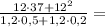 \frac{12\cdot 37+12^{2}}{1,2\cdot 0,5+1,2\cdot 0,2} =