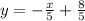 y=-\frac{x}{5}+\frac{8}{5}