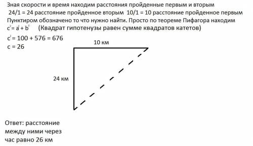 Две автомашины выехали из посёлка, следуя одна на восток, а другая на юг. скорости их соответственно