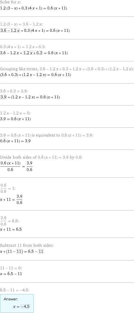 а) 1,6 = 8 (2x – 1) – 5 (3х +0,8); б) 1,2 (3 – x) + 0,3 (4х + 1) = 0,6 (x+11); в) 1,5 – 0,2 (2x – 1)