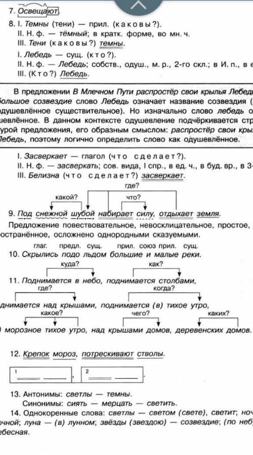 (1) необыкновенныз ру(c, зима яркие зимние дни лунныесветлые ночи! (2) в зимние солнечные дни раздол