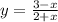 y = \frac{3 - x}{2 + x} \\