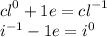 {cl}^{0} + 1e = {cl}^{ - 1} \\ {i}^{ - 1} - 1e = {i}^{0}