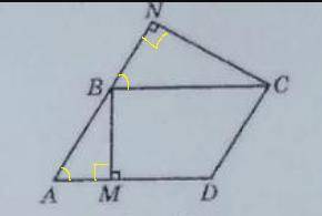 Впараллелограмме abcd проведены высоты bm и cn. докажите подобие треугольников abm u bcn.