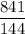 \dfrac{841}{144}