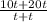 \frac{10t+20t}{t+t}