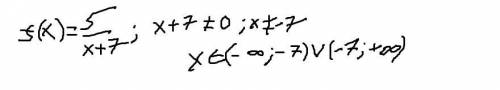 При каких значениях переменной имеет смысл выражение 5/x+7