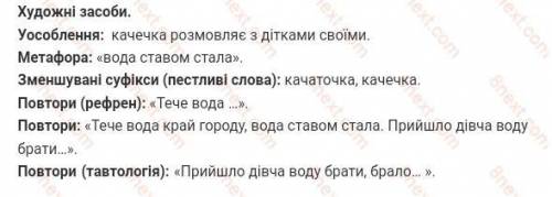 До понеді! ? визначити художні засоби із вірша тече вода із-за гаю​