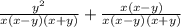 \frac{y^2}{x(x - y)(x+y)} + \frac{x(x-y)}{x(x-y)(x+y)}
