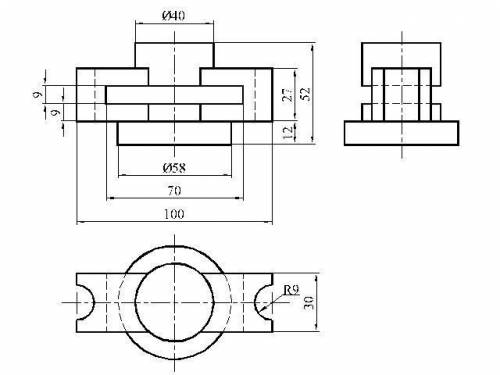 Начертательная нужны 3 вида данной фигуры. ​