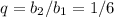 q=b_2/b_1=1/6