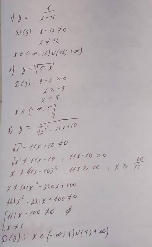 y = \frac{1}{ x\ - 12} 