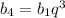 b_4=b_1q^3