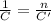 \frac{1}{C} =\frac{n}{C'}