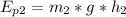 E_{p2}=m_{2} *g*h_{2}