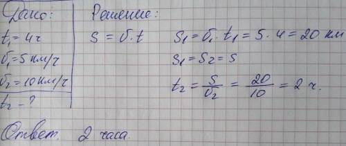 Почтальон расстояние между сёлами за 4 ч со скоростью 5км/ч ,а обратно он возвращался на велосипеде
