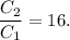 \dfrac{C_2}{C_1} = 16.