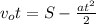 v_ot = S - \frac{at^2}{2}