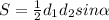 S=\frac{1}{2}d_1d_2sin\alpha