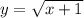 y = \sqrt {x + 1}