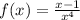 f(x) = \frac{x - 1}{ {x}^{4} }