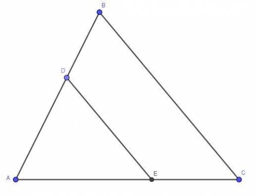 Втреугольнике авс ав=15 см, ас=20 см, вс=32 см. на стороне ав отложен отрезок аd=9 cм а на стороне а
