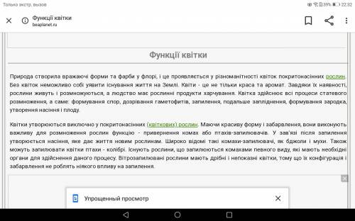 Основні функції частин квітки