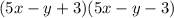 (5x-y+3)(5x-y-3)