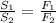 \frac{S_1}{S_2} =\frac{F_1}{F_2}