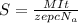 S = \frac{MIt}{zepcN_a}