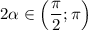 2\alpha\in \Big(\dfrac{\pi}{2};\pi\Big)