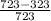 \frac{723-323}{723}