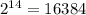 2^{14} = 16384