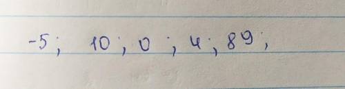 Найти целые числа-5, 7,(8), 10, 0, 4, 89, (-8)/45, π, √5, ∛64, -7,09.