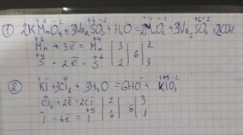 Используя метод электронного баланса, определить коэффициенты в схемах химических реакций ​