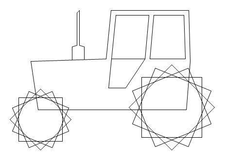 Нарисовать трактор в паскале с цикла For! Очень
