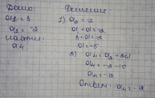 Арифметическая прогрессия, a1=3; a2=-2 Найдите a4​