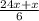 \frac{24x+x}{6}