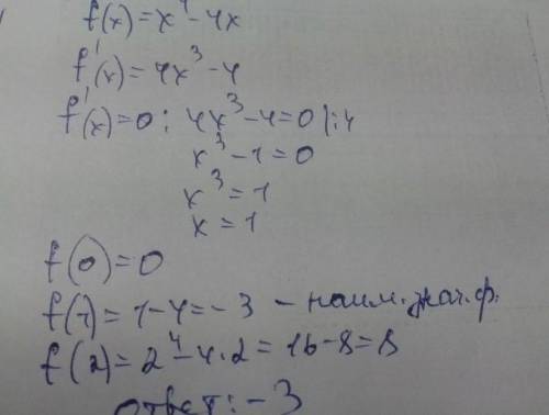 F(х) = X^4 - 4xРешите надо